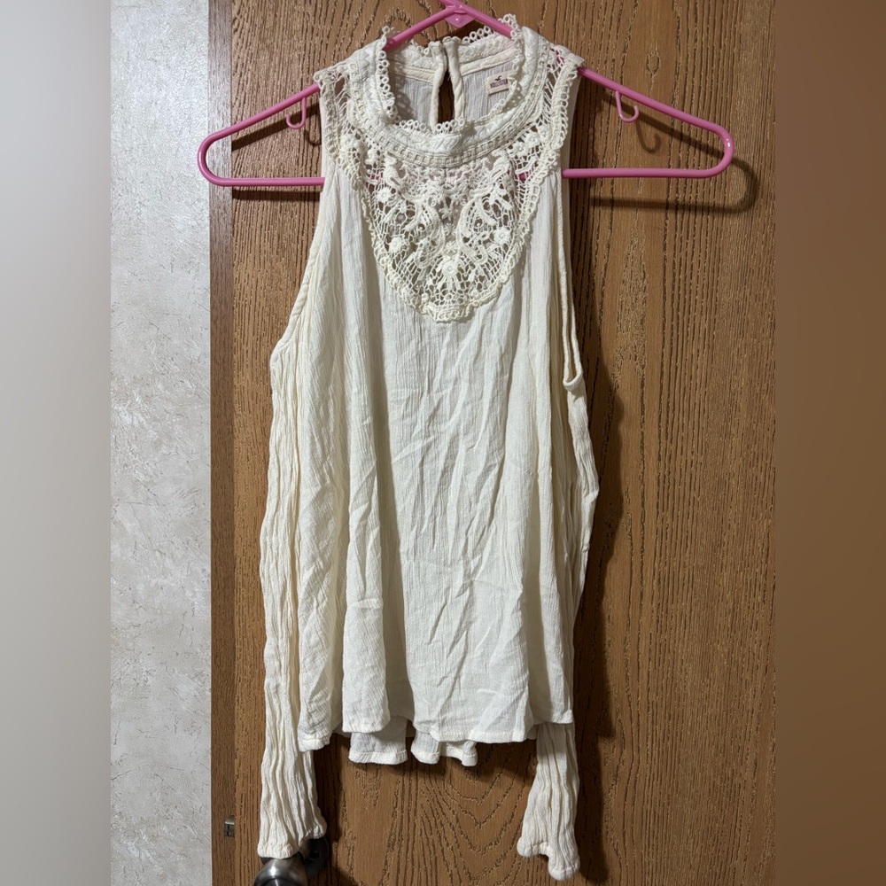 Vintage Y2K Hollister cut out/off the shoulder long sleeve shirt